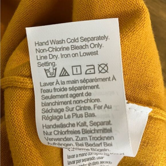 J. Crew Mustard Yellow One Shoulder Thin Knit Top Sz XS - Picture 7 of 7